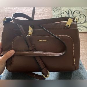 Chocolate colored Calvin Klein crossbody bag